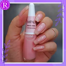 Esmalte Impala Leve E Suave Coleção A Cor Da Sua Moda Transparente 7,5ml - rosa, rosa claro, rosa bebê.