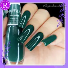 Esmalte Impala Imensidão Coleção A Cor Da Sua Moda Cremoso 7,5ml - verde, verde escuro.