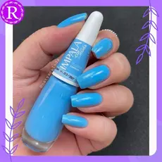Esmalte Impala Marina Coleção A Cor Da Sua Moda Cremoso 7,5ml - azul, azul claro.