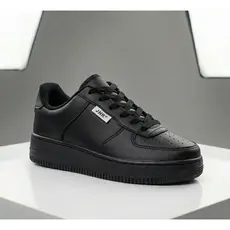 Tenis Couro Feminino Casual Preto Branco Super Confortável 34 Ao 43 Ideal para o Dia a Dia