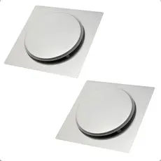 Kit 2 Ralo Click 10x10 Quadrado Inteligente Banheiro Inox 304