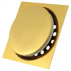 Ralo Click Inteligente 15cm Banheiro Inox 304 Dourado Gold