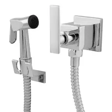 Ducha Higiênica Quadrada Cromada Banheiro Lavabo