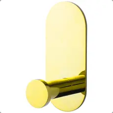 Gancho Suporte Cabide Banheiro Aço Inox 304 Adesivo Dourado Gold Luxo