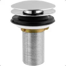 Válvula Click 7/8 Metal Cromado Ralo para Pia Cuba Lavatório Banheiro