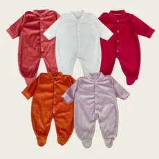 Macacão Menina Manga Longa Plush liso 0-3 meses á 3-6 meses