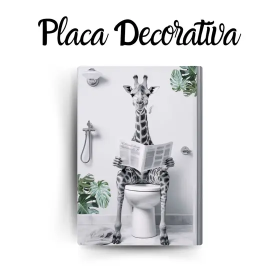 Placa Decorativa Quadro Banheiro Fotos Decoração Divertida Vários Modelos Frases Engraçadas