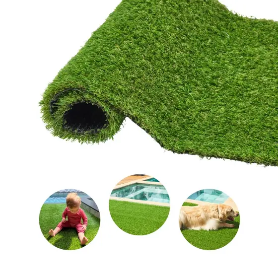 Grama Sintética 30mm Artificial Semelhante Natural Bicolor Soft - 13m² (6,5x2)