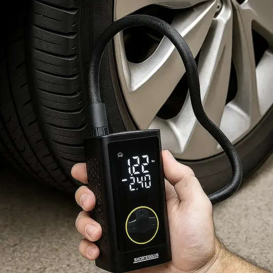 Bomba de Ar Digital Portátil Elétrica Inflador Pneus Carro Moto Bike Bola Colchão Display LED