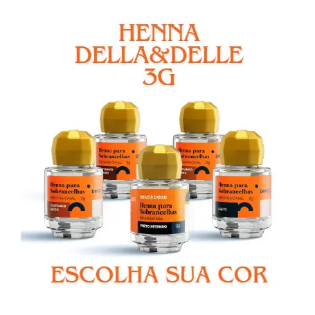 Henna Para Sobrancelhas Della E Delle 3g Profissional (SELECIONE A COR)