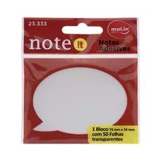 NOTAS ADESIVAS TRANSPARENTE BALAO (56MMX74MM)C/50 FLS