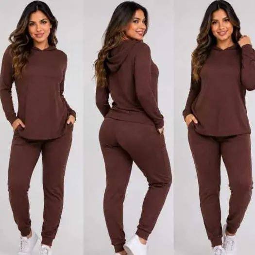 conjunto lanzinha calça e blusa manga longa com capuz