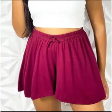 Short soltinho godê feminino básico verão tecido leve