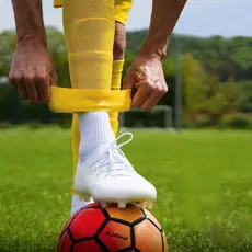 Novas Meias De Futebol Com Silicone Elástico Anti Derramamento Atleta Caneleiras Deslizamento Curto Perna Guardas