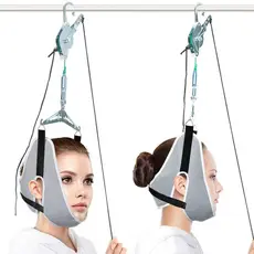 Dispositivo Portátil De Tração De Pescoço-Maca De Coluna Cervical Sobre A Porta | Arnês De Cabeça Ajustável Para Alívio