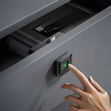 Fechadura Inteligente De Gaveta Com Impressão Digital – Eletrônica De Armário Para Casa , Escritório , Cabeceira | 20 Ca