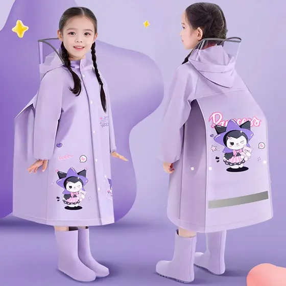 Nova Capa De Chuva Infantil , Impermeável De Corpo Inteiro Equipamento Específico Para Escola Primária-Poncho De PVC De