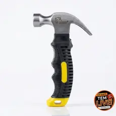 Mini Martelo com Unha Cabo Emborrachado Antiderrapante 10cm