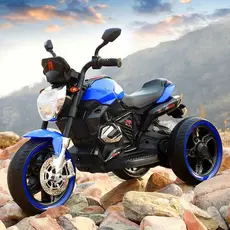 Mini Moto Triciclo Elétrica Infantil Com Luz Farol E Som Música Bateria 6v Recarregável Suporta 30kg