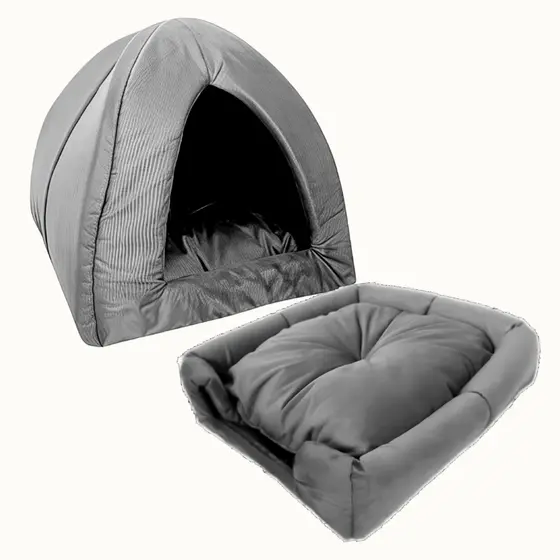 Casa 2 x1 Toca Iglu Grande 45x45 Para Cachorro Caminha Pet Varias Cores