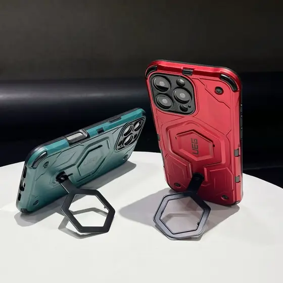 U Capinha Para iPhone 17 iPhone 17 Pro iPhone 17 ProMax acrílico anti quedas com suporte capa mecânica protetora câmera