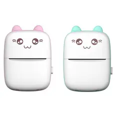 Kit Mini Impressora Térmica Com Papeis Sem Fio Portátil Desenho Animado Foto Android/Ios