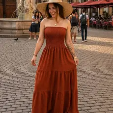 Vestido Longo Tomara que Caia Estampado Liso Elegante Festa Praia Estilo Casual Moda 2026 ENVIO RAPIDO