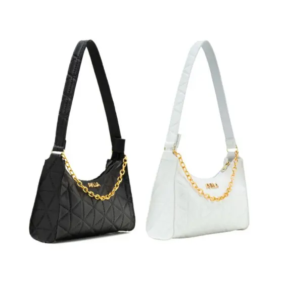 Kit Bolsas Femininas 2 Baguetes Bordadas Pequenas Corrente Lindas