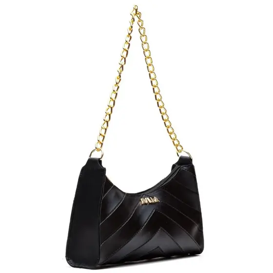 Bolsa Baguete Feminina Alça Corrente de Lado Tiracolo Transversal de Ombro Pequena
