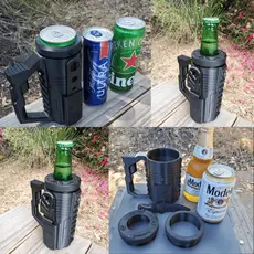 Porta Garrafa Para Long Neck e Latinha Slim Com Abridor / 2 Tampas Para Garrafa e Latinha e 1 Distanciador Para Latinha