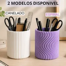 Porta Canetas Pincel | Porta Escovas Maquiagem Lápis | Canelado Organizador de Penteadeira Banheiro Moderno