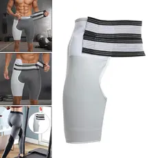 Bandagem De Compressão Para Coxa , Cinto Ajustável , Suporte E Quadril , Manga Respirável Muscular