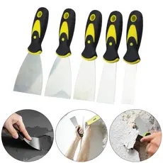 Escova De Espátula Lisa Para Drywall , 5 Peças , Lâmina Flexível Parede , Acabamento De Pintura Em Spray , Massa , Ferra