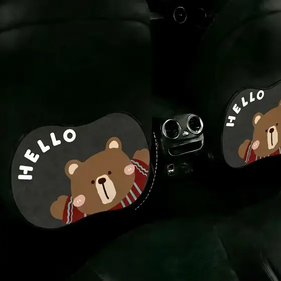 Almofada de chute do carro traseiro bonito pequeno decoração do carro principal motorista traseiro dos desenhos animados