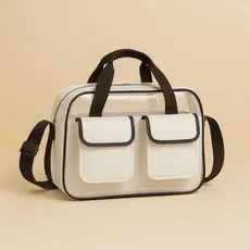 Bolsa Mala Feminina Grande Espaçosa de Ombro | Bolsa de Viagem Casual Elegante com Zíper Reforçado.
