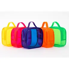 Necessaire Transparente Maleta Frasqueira Organizador Porta Treco Bolsa de mão Piscina e Viagem
