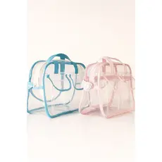 Bolsa Maternidade Transparente Rosa Bebê – Organizador Prático, Moderno e Estiloso
