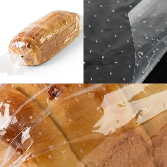 Saco Plástico para Pão Caseiro Pão de forma Micro Perfurado Transparente