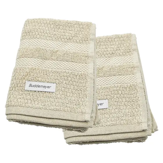 Kit 2 Toalha Buddemeyer Vanilla Rosto Algodão ExtraSoft Bege