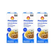 Kit 3 Creme De Leite Leve 15% Gordura Piracanjuba UHT 1,03kg