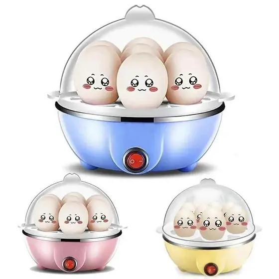 Cozedor de Ovos Elétrico Portátil para até 7 Ovos PANELA ELÉTRICA P/ COZINHAR OVOS BIVOLT LQX-EGG07
