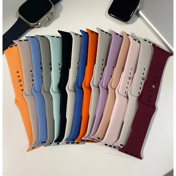 ALUBEN Pulseira smart Watch Silicone Compatível Relógio 38mm/40mm/41mm 42mm/44mm/45mm/49mm