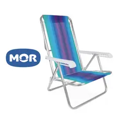 Cadeira De Praia Aço Cor Variadas Listras Mor