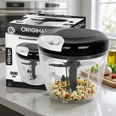 Processador De Alimentos Manual 900Ml Preto Original