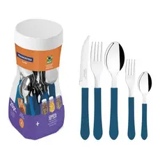 FAQUEIRO CONJUNTO DE TALHERES TRAMONTINA INOX 20PC LEME AZUL