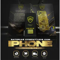 Bateria Premium Compatível Com IOS IPhone do 6 Ao 15 Pro Max Certificação Anatel Garantia de 1 Ano