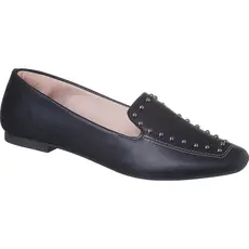 Sapatilha Loafer Mocassim Bico Quadrado Feminino Com Cravinhos Original 145-0002