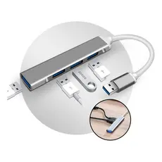Hub USB 4 Portas, Expansor 4 em 1 para Notebook e PC - Prático e Compacto