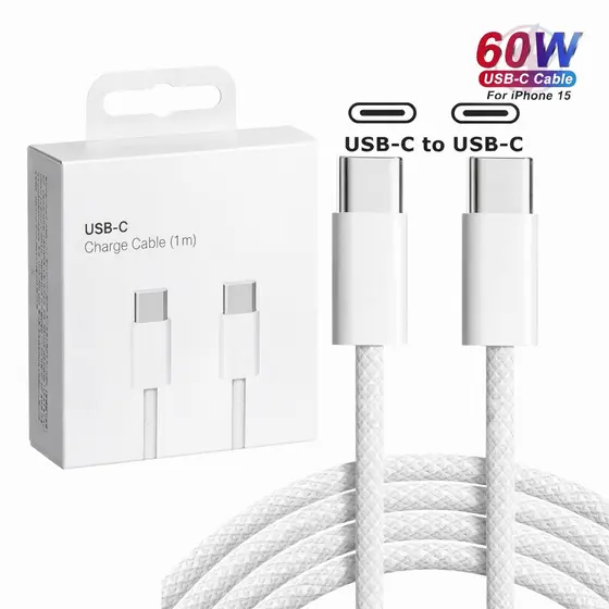 Cabo de iPhone 60W PD USB C cabo tipo c original para iPhone 15 16