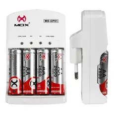 Kit Carregador de Pilha + 4 Pilhas AA Recarregaveis 2A Microfone Camera Controle Xbox